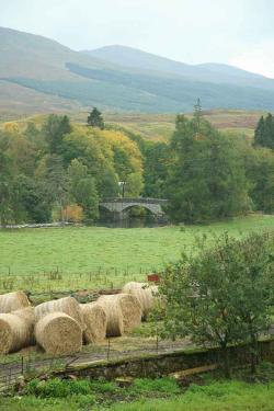 The Bridge of Gaur with Hay Rolls