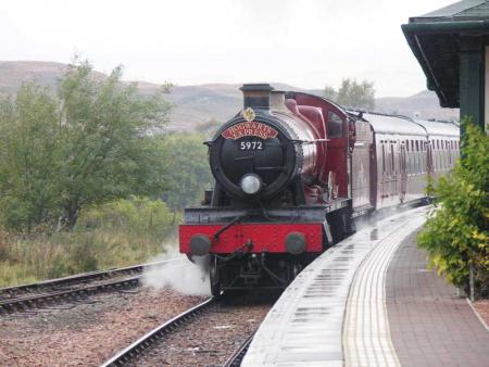 Hogwarts Express in Rannoch at the end of Filming Harry Potter